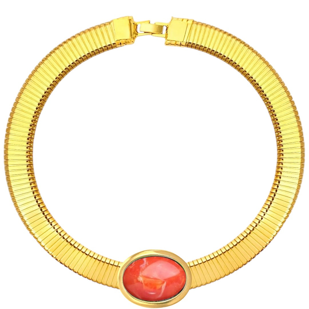 Collana tubo oval color