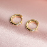 Double baguette mini hoops