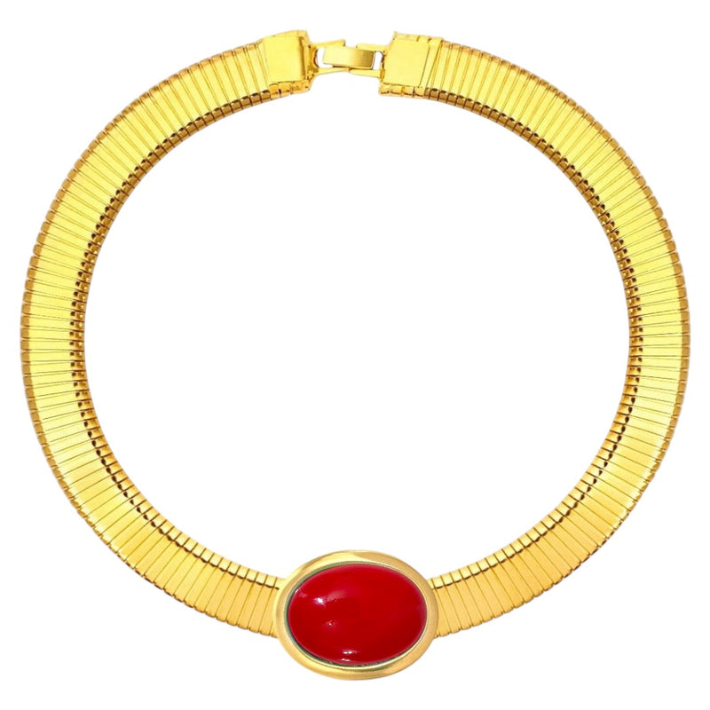 Collana tubo oval color