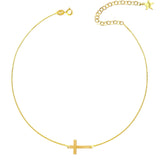 Choker with cross on the side