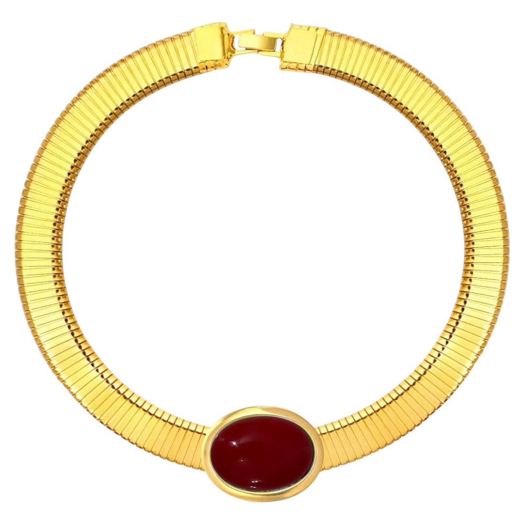 Collana tubo oval color