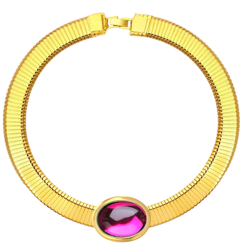 Collana tubo oval color