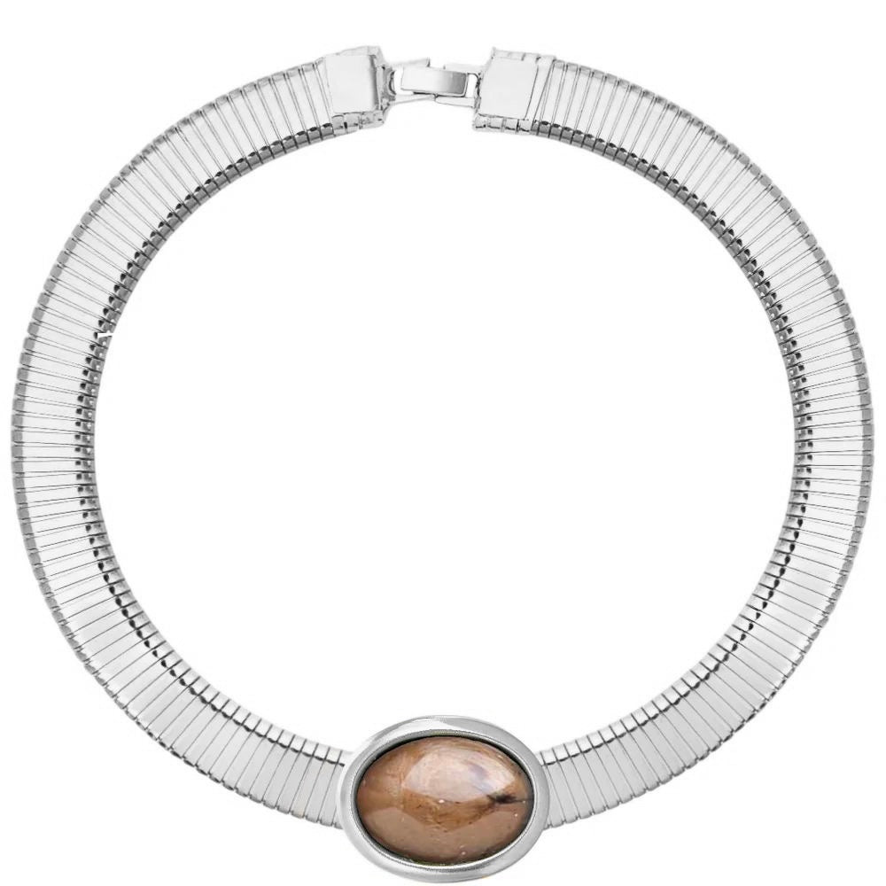 Collana tubo oval color