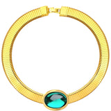 Collana tubo oval color