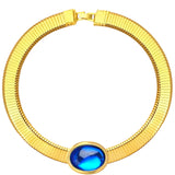 Collana tubo oval color