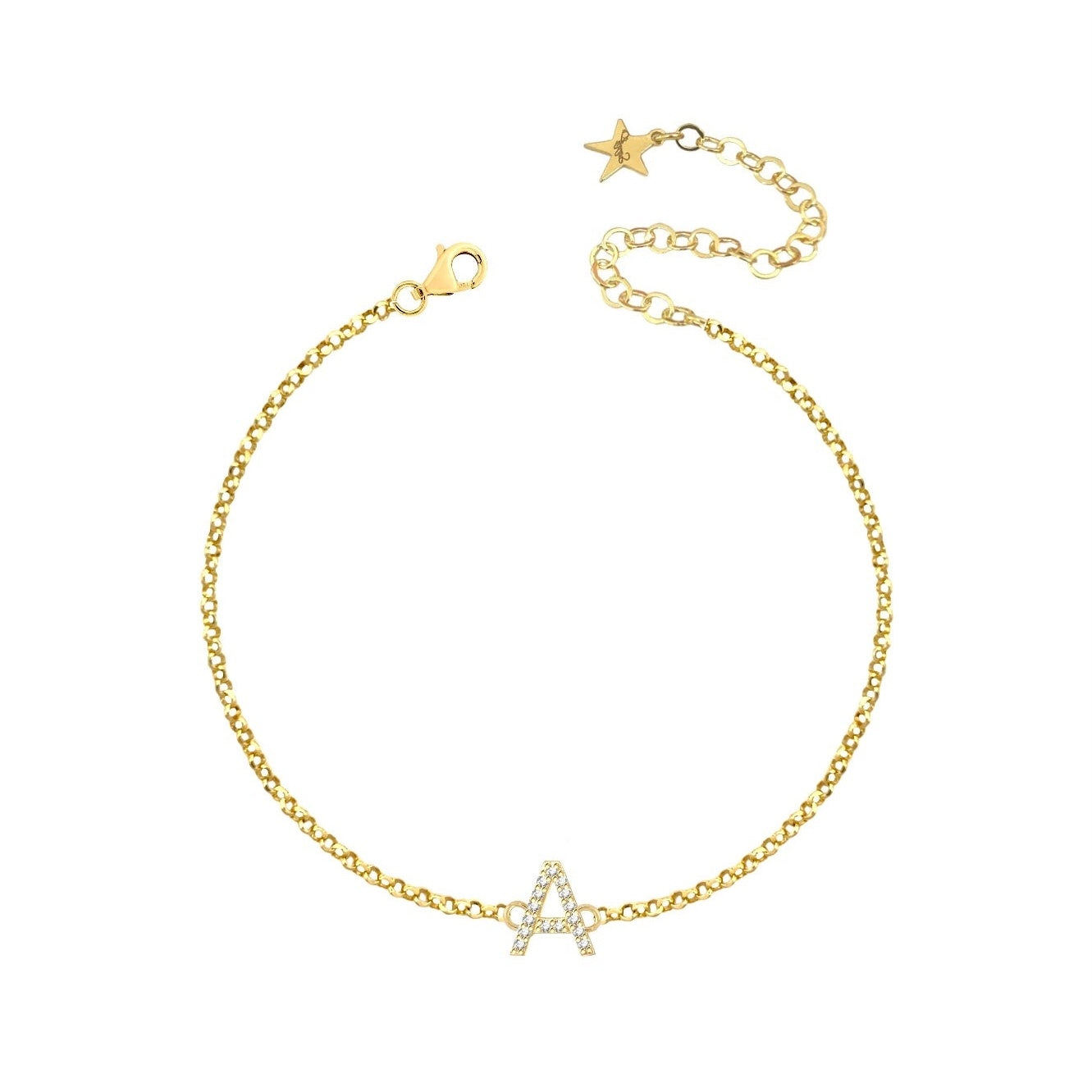 Luxury letter anklet