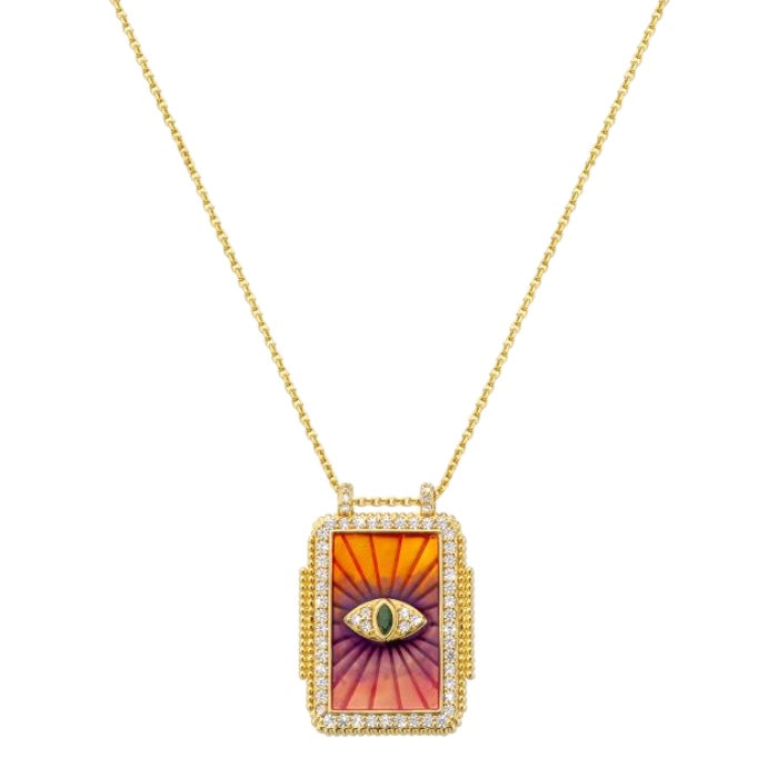 Collana pink rainbow eye BOHEME