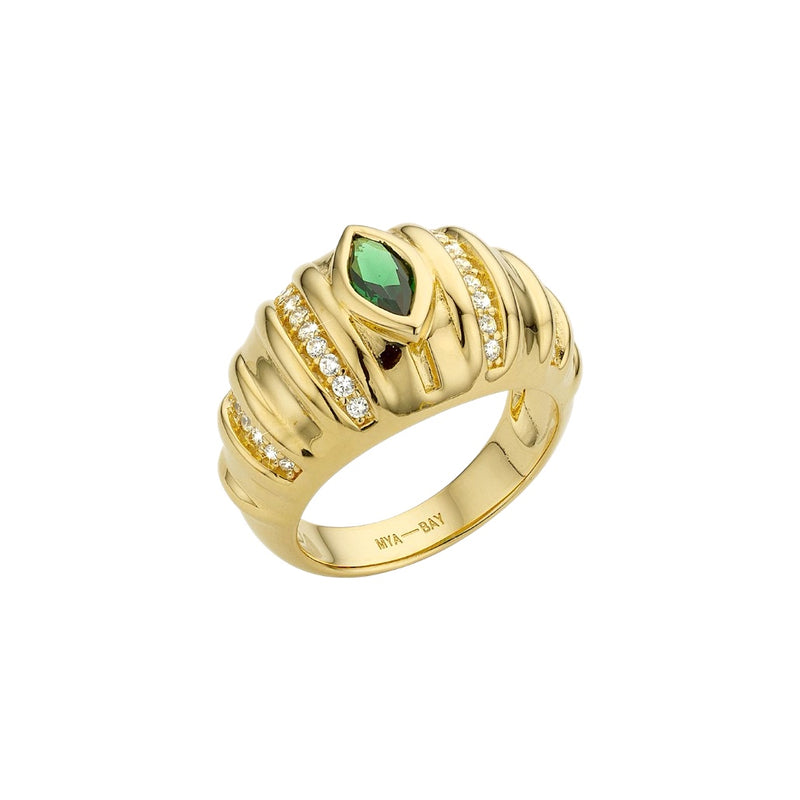 Anello green stone miranda